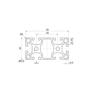 40x80 ISB Profiel Light Slot 8