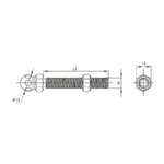 Voet Spindel Kogel 15 Maatvoering