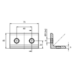 40x80 L Hoek Maatvoering