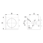 30x30 BSB 2D Connector Afmetingen