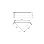 Hoekverbinder 30×60 Afdekkap Kunststof Maatvoering