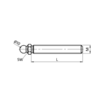 Voet Spindel Kogel 10 Maatvoering