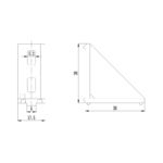 Hoekverbinder 20x40 Maatvoering
