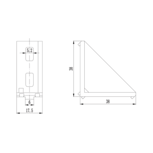 Hoekverbinder 20x40 Maatvoering